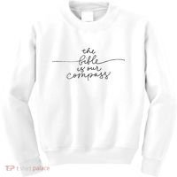 The Bible Is Our Compass Christianity Faith Kids Sweatshirt thumb 0