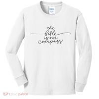 The Bible Is Our Compass Christianity Faith Kids Long Sleeve Shirt thumb 0