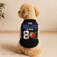 This Baller Is Now 8 Years Old Baseball 8th Birthday Doggie Tank thumb 2