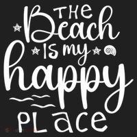 The Beach Is My Happy Place Great Gift Beanie thumb 2