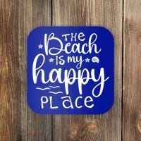The Beach Is My Happy Place Great Gift Coaster thumb 0
