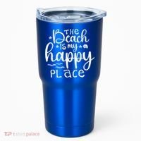 The Beach Is My Happy Place Great Gift Tumbler thumb 0