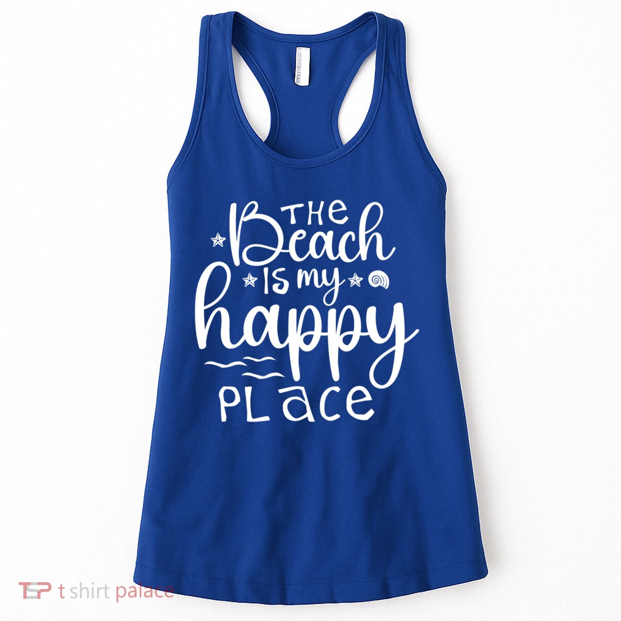 The Beach Is My Happy Place Great Gift Women's Tank Top