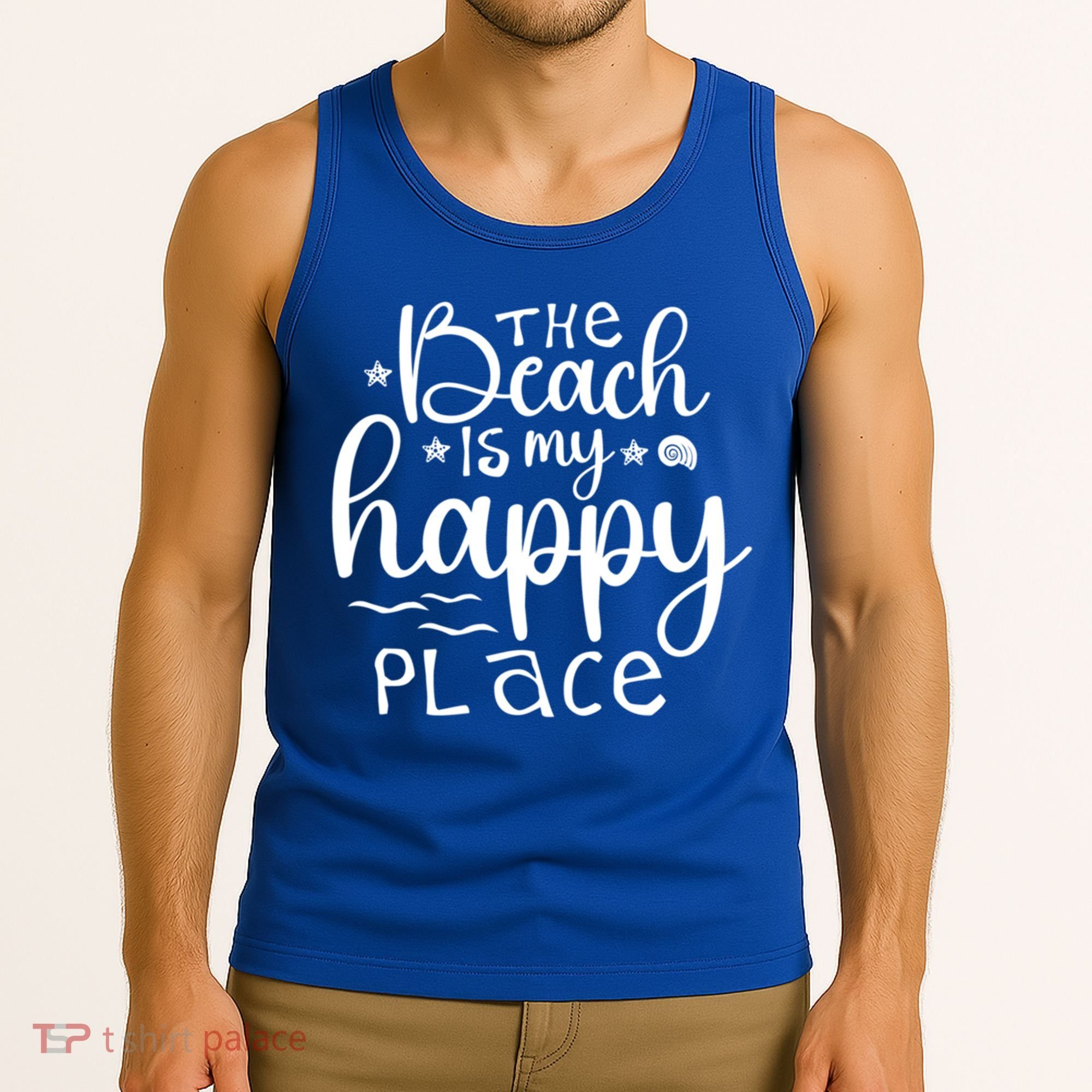 The Beach Is My Happy Place Great Gift Tank Top