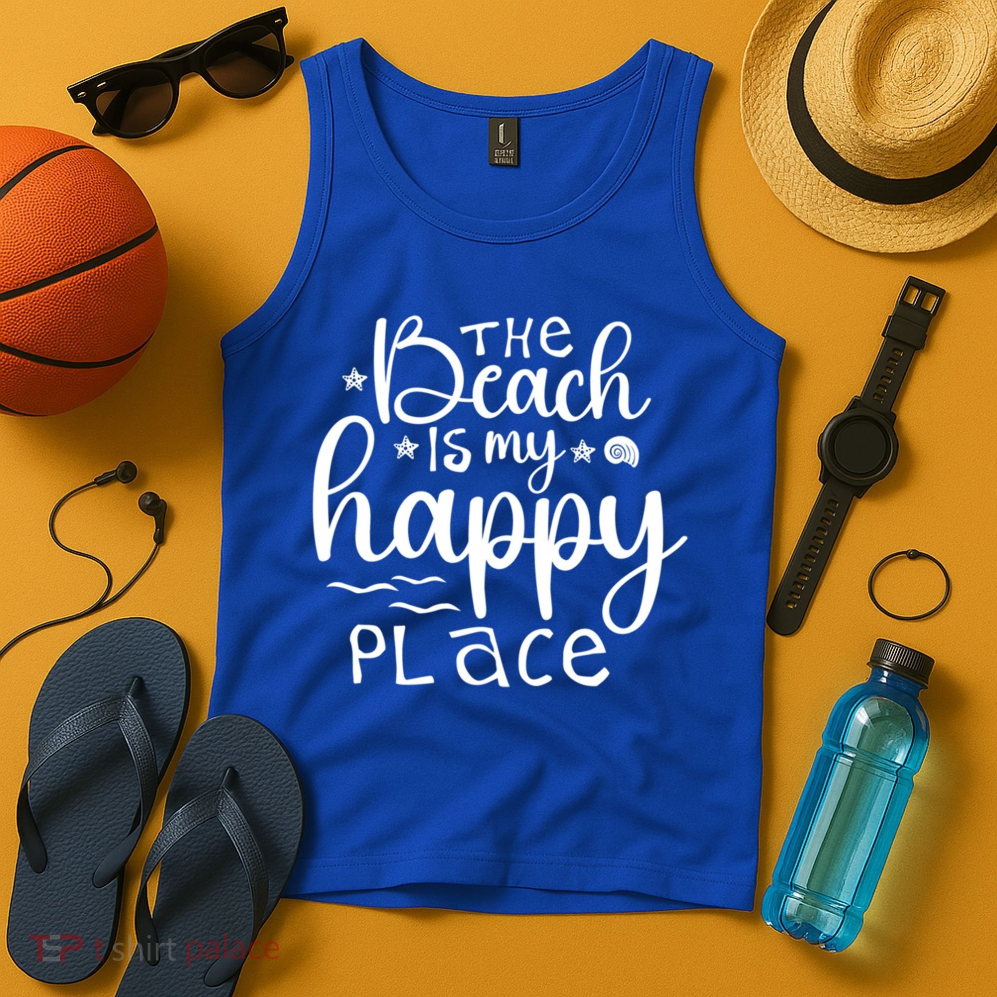 The Beach Is My Happy Place Great Gift Tank Top