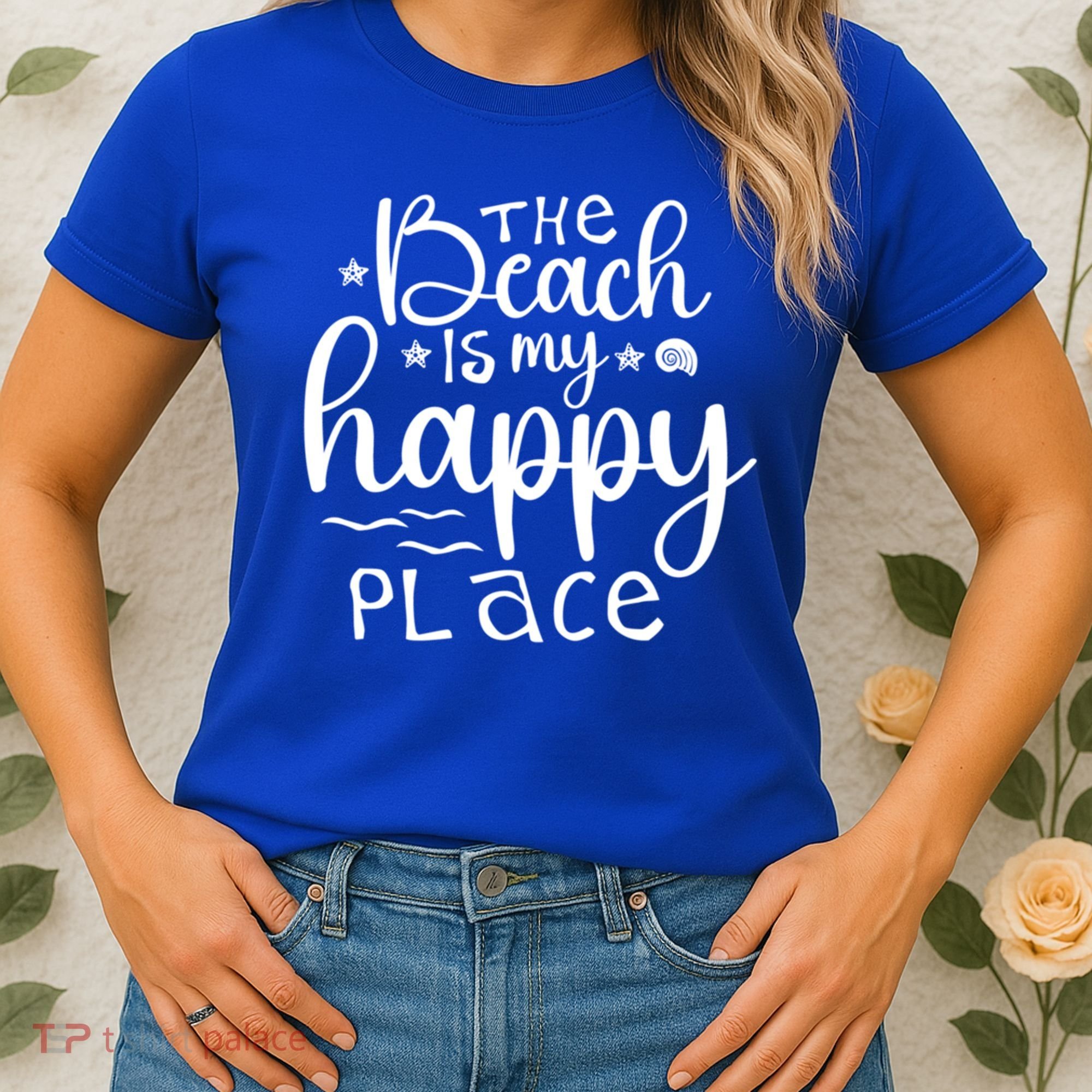 The Beach Is My Happy Place Great Gift Women's T-Shirt