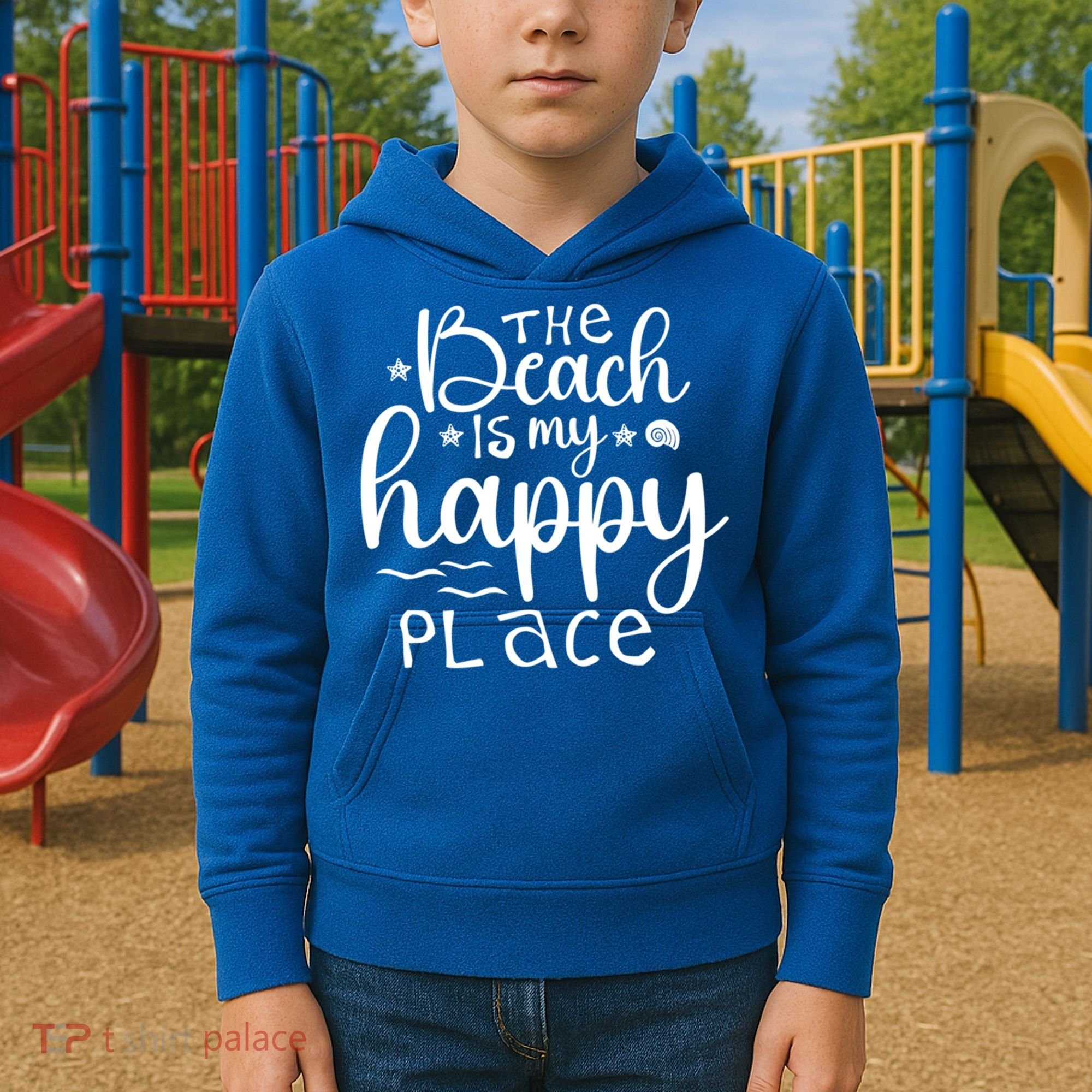 The Beach Is My Happy Place Great Gift Kids Hoodie