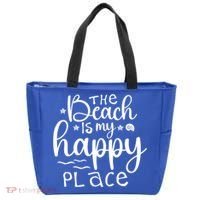 The Beach Is My Happy Place Great Gift Tote Bag thumb 0