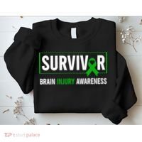 Traumatic Brain Injury Awareness Brain Injury Survivor Sweatshirt thumb 2