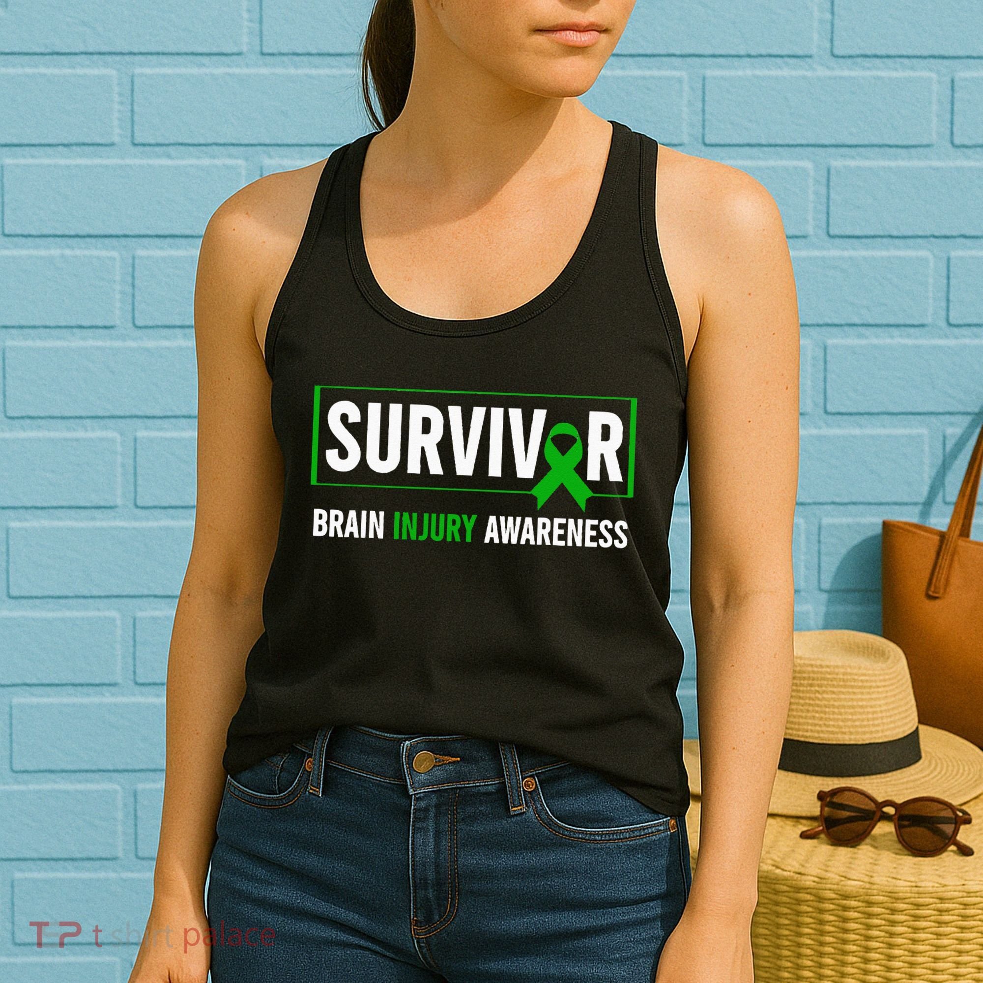 Traumatic Brain Injury Awareness Brain Injury Survivor Women's Tank Top