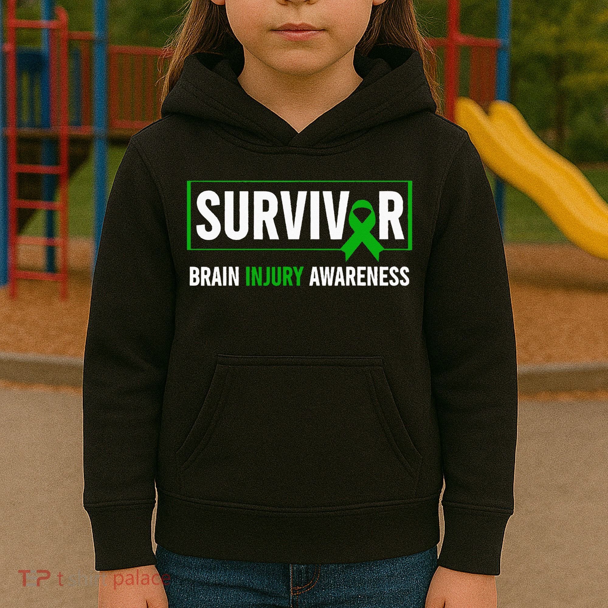 Traumatic Brain Injury Awareness Brain Injury Survivor Kids Hoodie