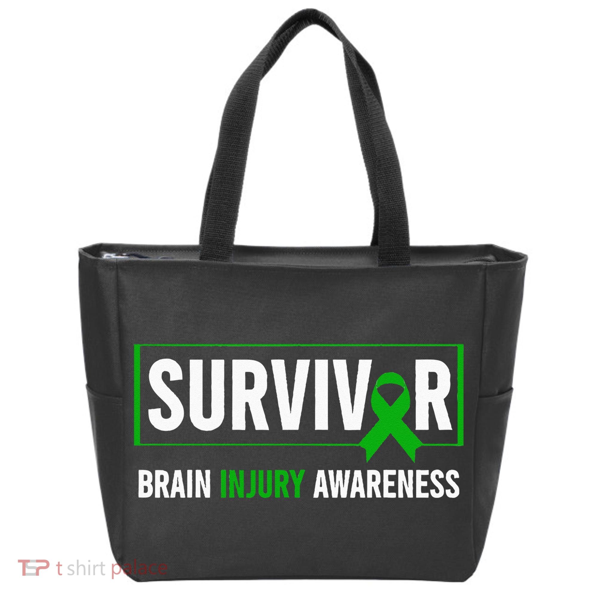 Traumatic Brain Injury Awareness Brain Injury Survivor Tote Bag