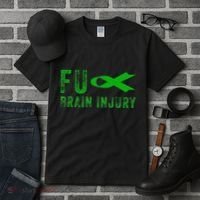 Traumatic Brain Injury Awareness Fu Traumatic Brain Injury Tall T-Shirt thumb 3