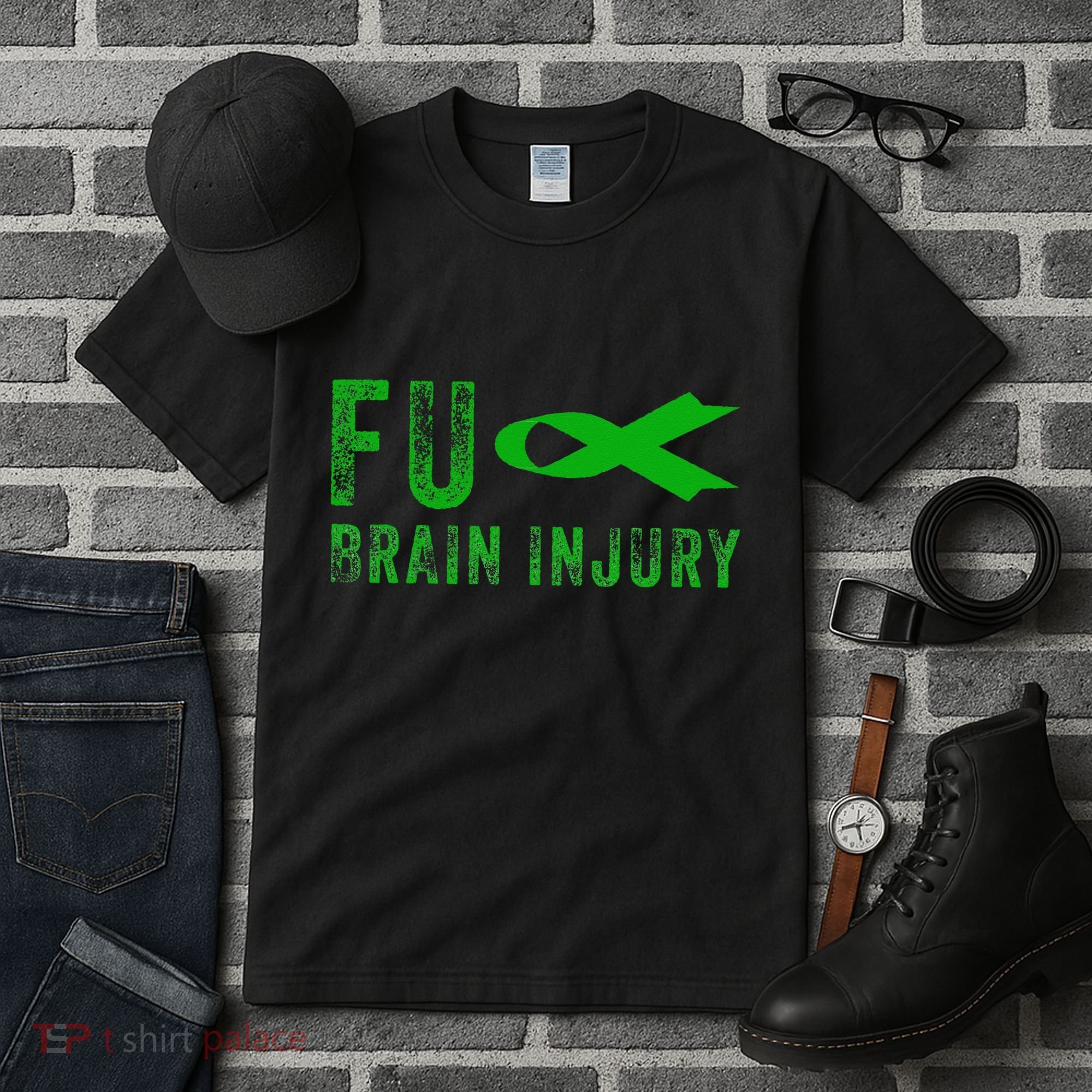 Traumatic Brain Injury Awareness Fu Traumatic Brain Injury Tall T-Shirt