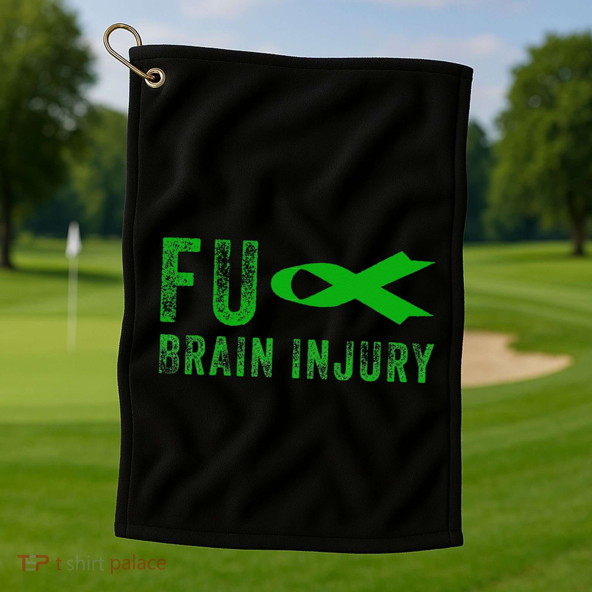 Traumatic Brain Injury Awareness Fu Traumatic Brain Injury Golf Towel