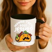 Taco Bout Jesus Lettuce Pray Taco Lover Viva México Coffee Mug thumb 3