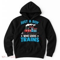 Train Birthday Just a who loves Trains Hoodie thumb 0