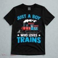 Train Birthday Just a who loves Trains T-Shirt thumb 5