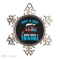 Train Birthday Just a who loves Trains Ornament thumb 0