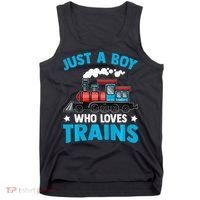 Train Birthday Just a who loves Trains Tank Top thumb 0