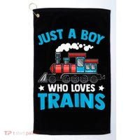 Train Birthday Just a who loves Trains Golf Towel thumb 0
