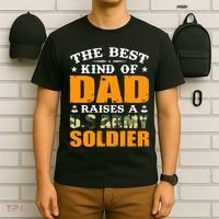 The Best Kind Of Dad Raised A U.S Army Soldier T-Shirt thumb 6