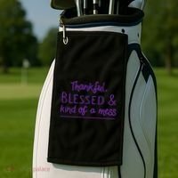 Thankful Blessed & Kind Of A Mess Golf Towel thumb 2