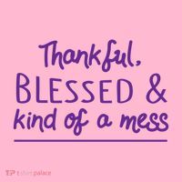 Thankful Blessed & Kind Of A Mess Baby Bodysuit thumb 2