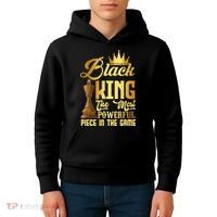The Black King Is The Strongest Figure In The Game Chess Kids Hoodie thumb 4