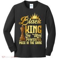 The Black King Is The Strongest Figure In The Game Chess Kids Long Sleeve Shirt thumb 0