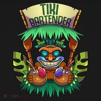 Tiki Bartender Kahuna Tropical Drinks Cocktails Luao Party Coaster thumb 2