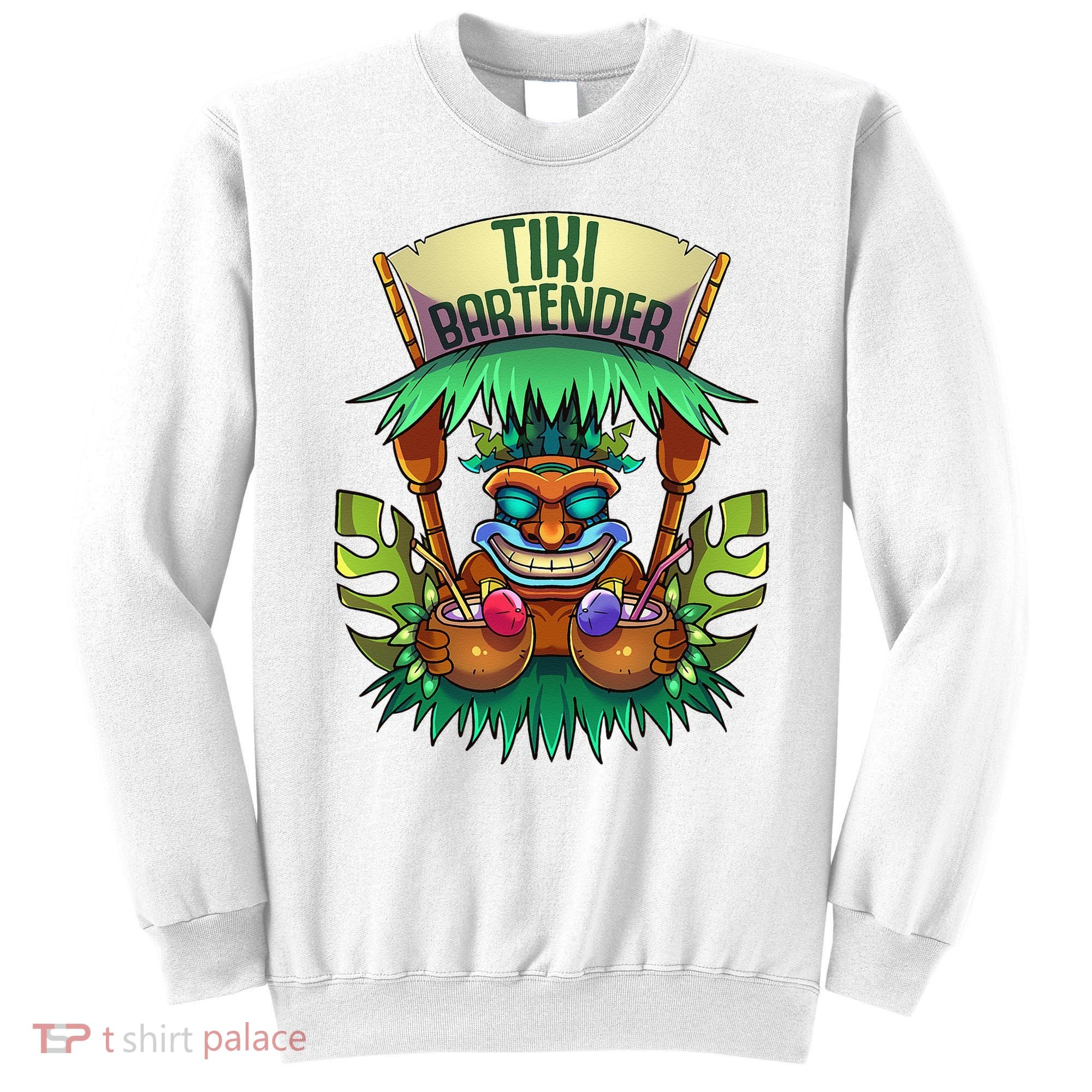 Tiki Bartender Kahuna Tropical Drinks Cocktails Luao Party Sweatshirt