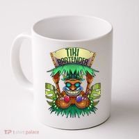 Tiki Bartender Kahuna Tropical Drinks Cocktails Luao Party Coffee Mug thumb 0