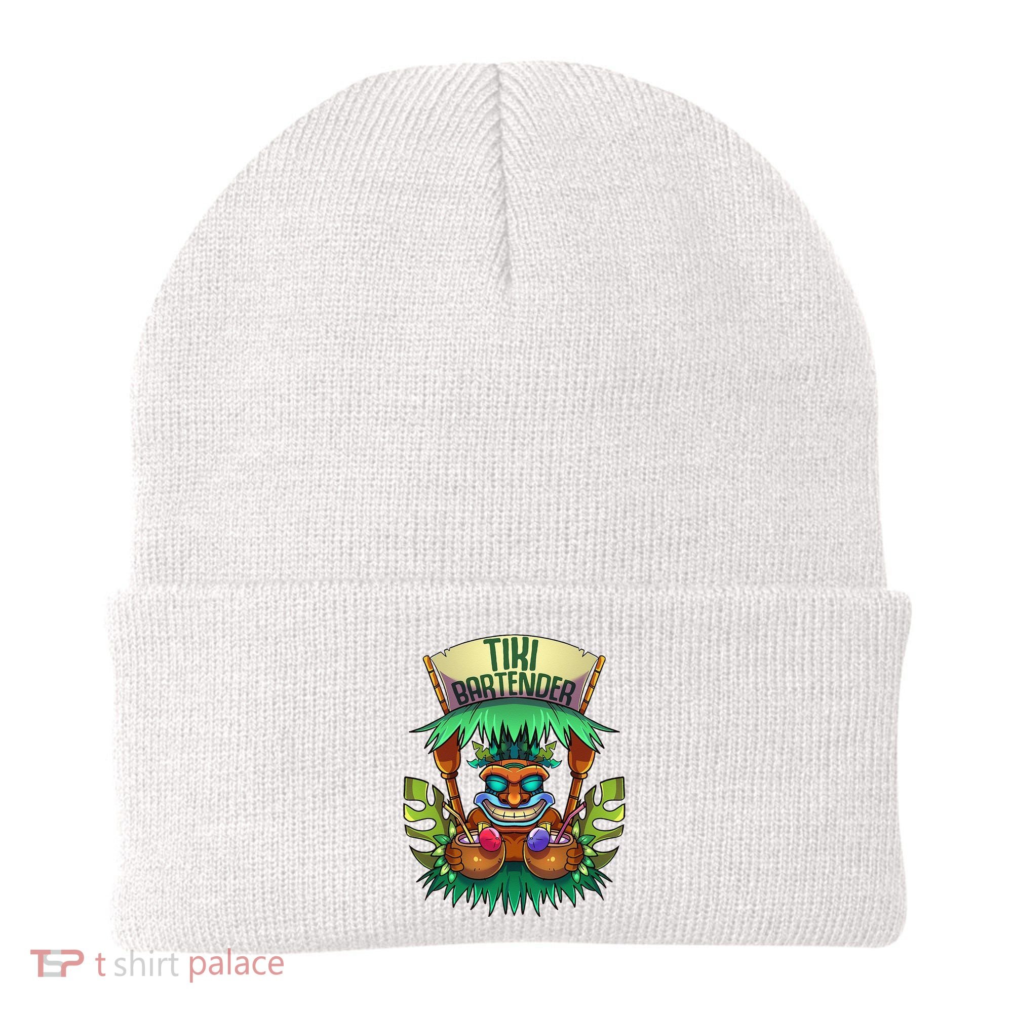 Tiki Bartender Kahuna Tropical Drinks Cocktails Luao Party Beanie
