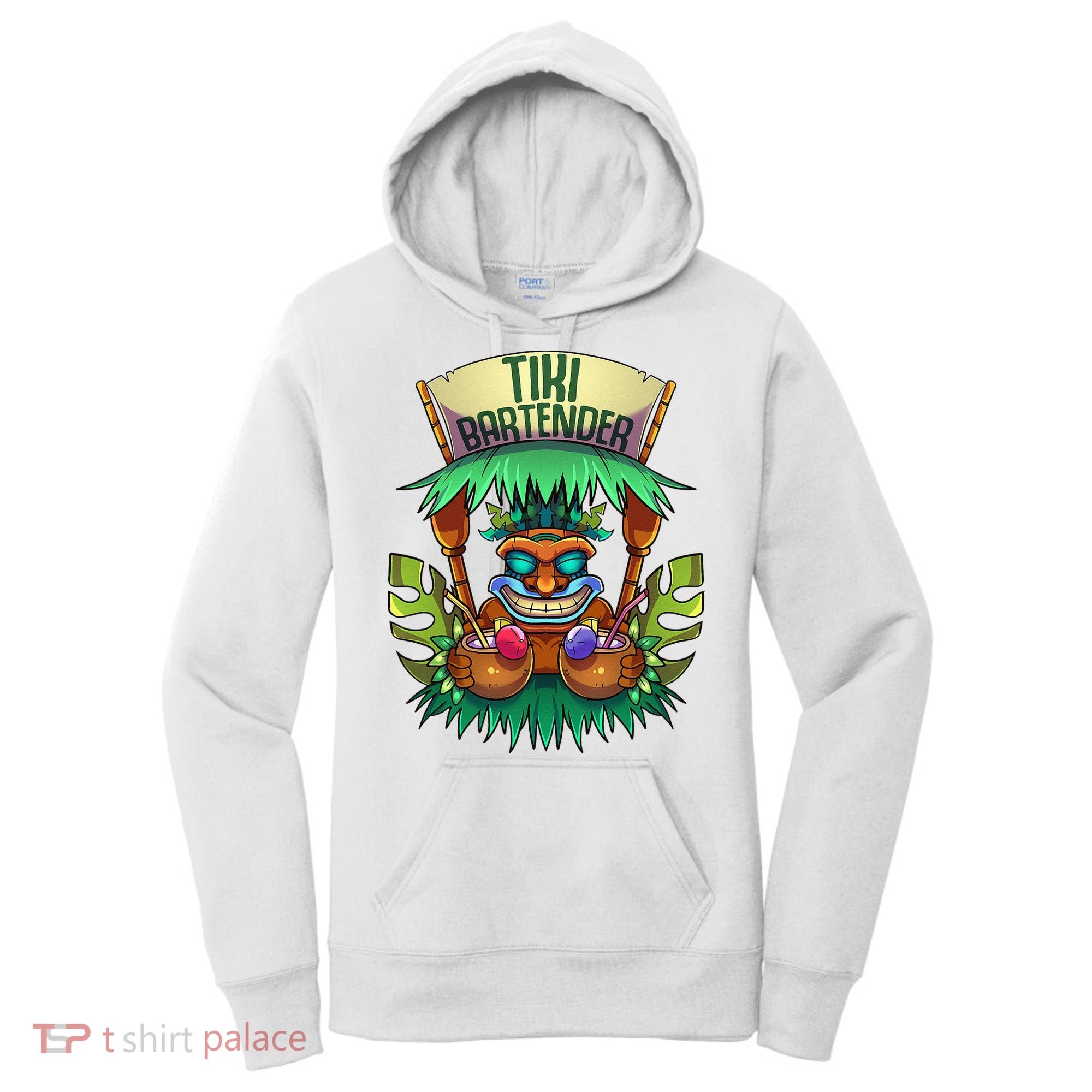 Tiki Bartender Kahuna Tropical Drinks Cocktails Luao Party Women's Hoodie