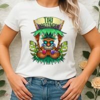 Tiki Bartender Kahuna Tropical Drinks Cocktails Luao Party Women's T-Shirt thumb 2