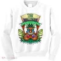 Tiki Bartender Kahuna Tropical Drinks Cocktails Luao Party Kids Sweatshirt thumb 0