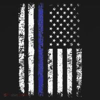 Thin Blue Line American Flag Police Officer Back Dad Gift Women's Hoodie thumb 2