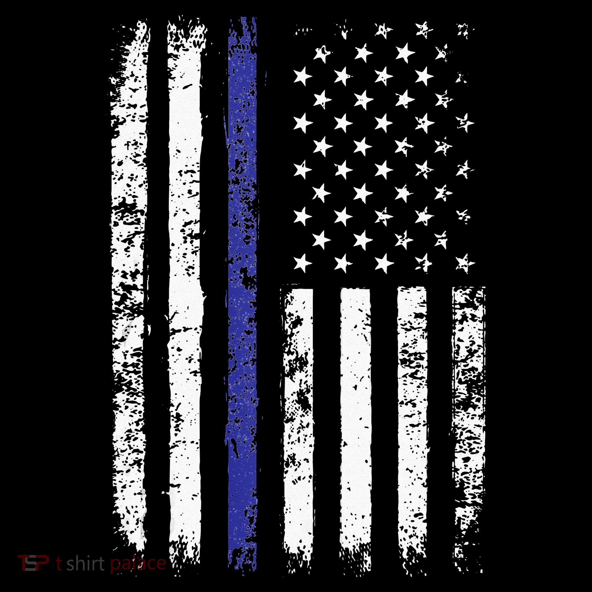 Thin Blue Line American Flag Police Officer Back Dad Gift Women's Hoodie