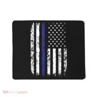 Thin Blue Line American Flag Police Officer Back Dad Gift Mousepad thumb 0