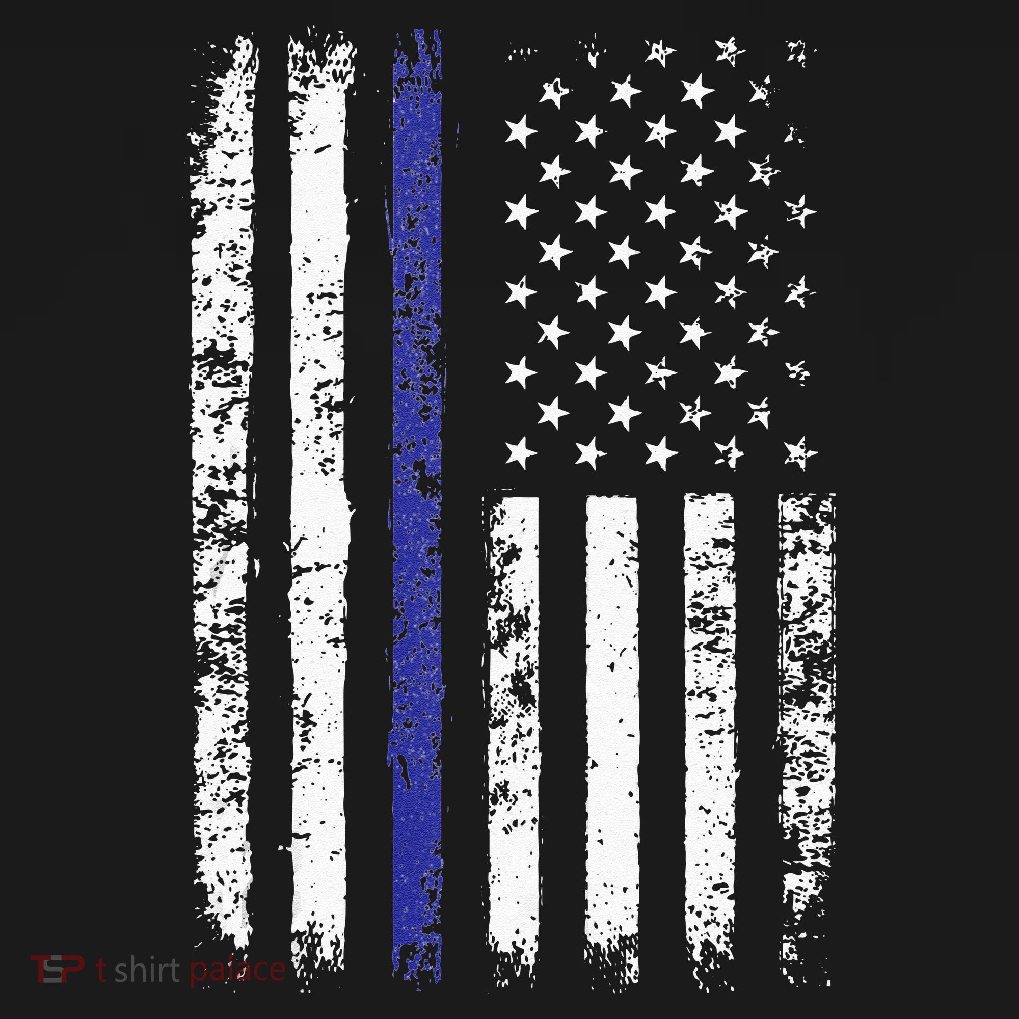 Thin Blue Line American Flag Police Officer Back Dad Gift Toddler T-Shirt