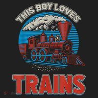 This Boy Loves Trains Locomotives And Wagon! Boys Train Women's Sweatshirt thumb 2
