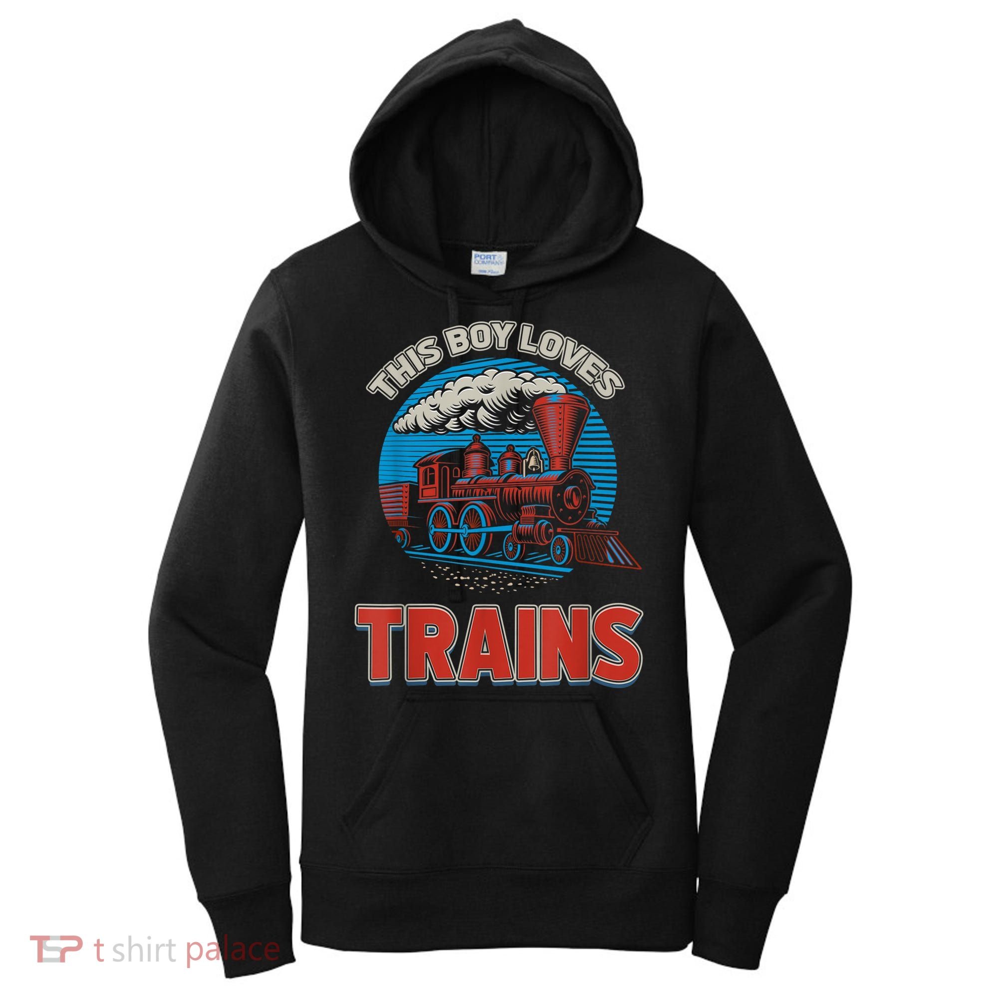 This Boy Loves Trains Locomotives And Wagon! Boys Train Women's Hoodie