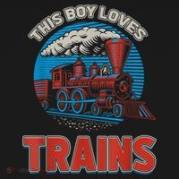 This Boy Loves Trains Locomotives And Wagon! Boys Train Women's Hoodie thumb 2