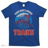 This Boy Loves Trains Locomotives And Wagon! Boys Train T-Shirt thumb 0