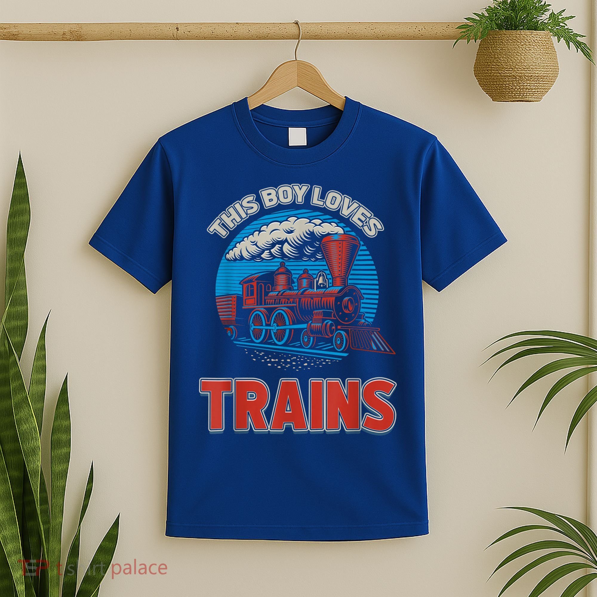 This Boy Loves Trains Locomotives And Wagon! Boys Train T-Shirt