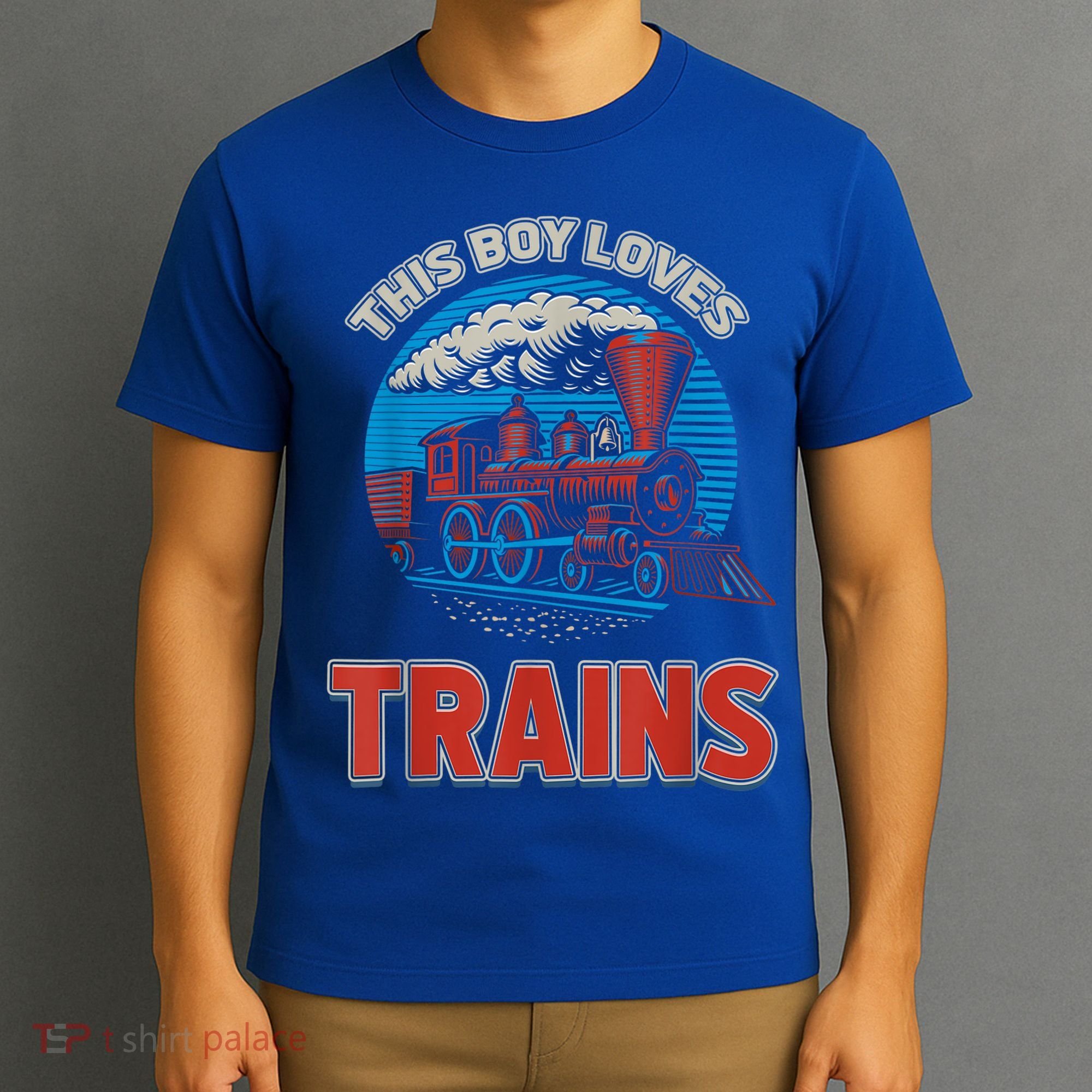 This Boy Loves Trains Locomotives And Wagon! Boys Train T-Shirt