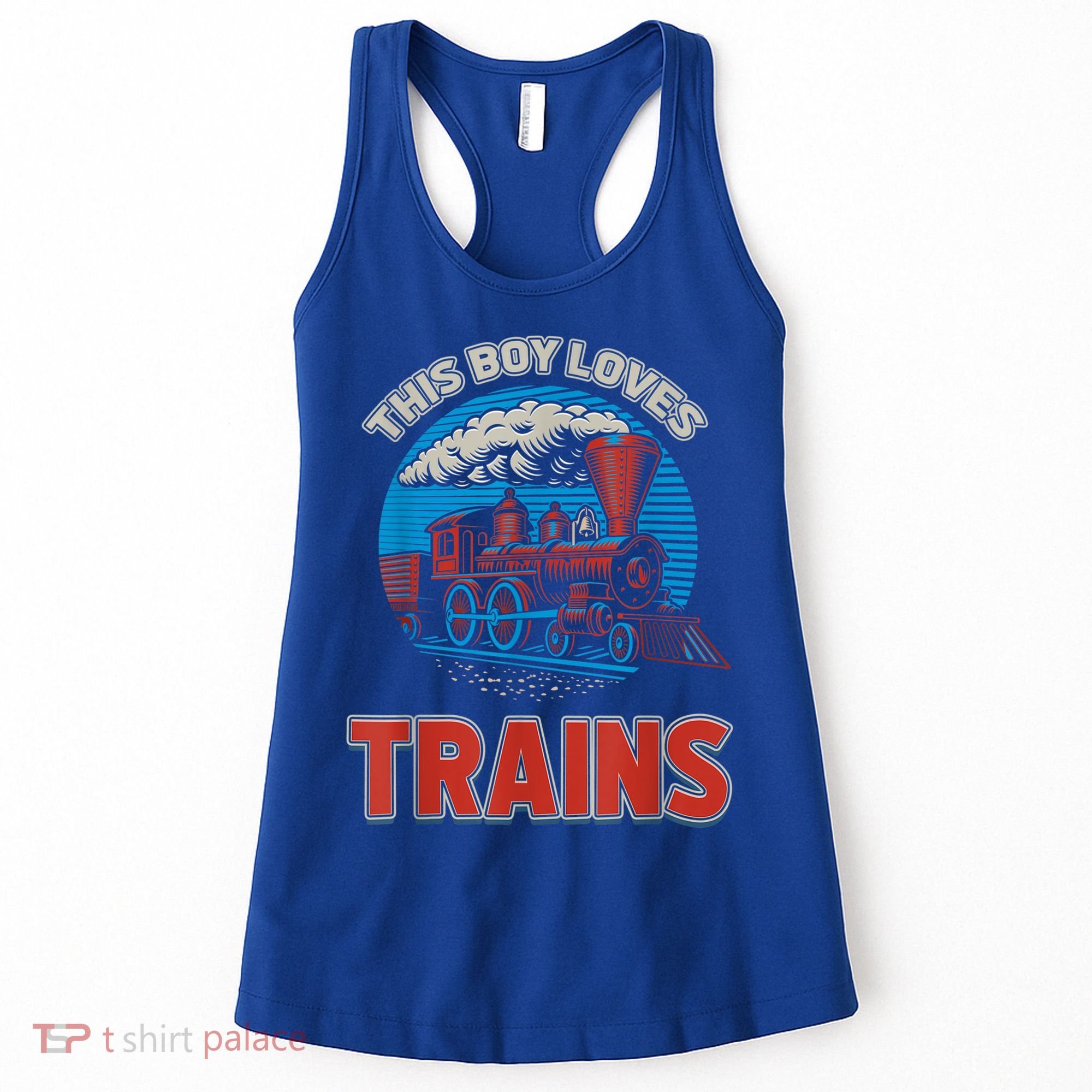This Boy Loves Trains Locomotives And Wagon! Boys Train Women's Tank Top
