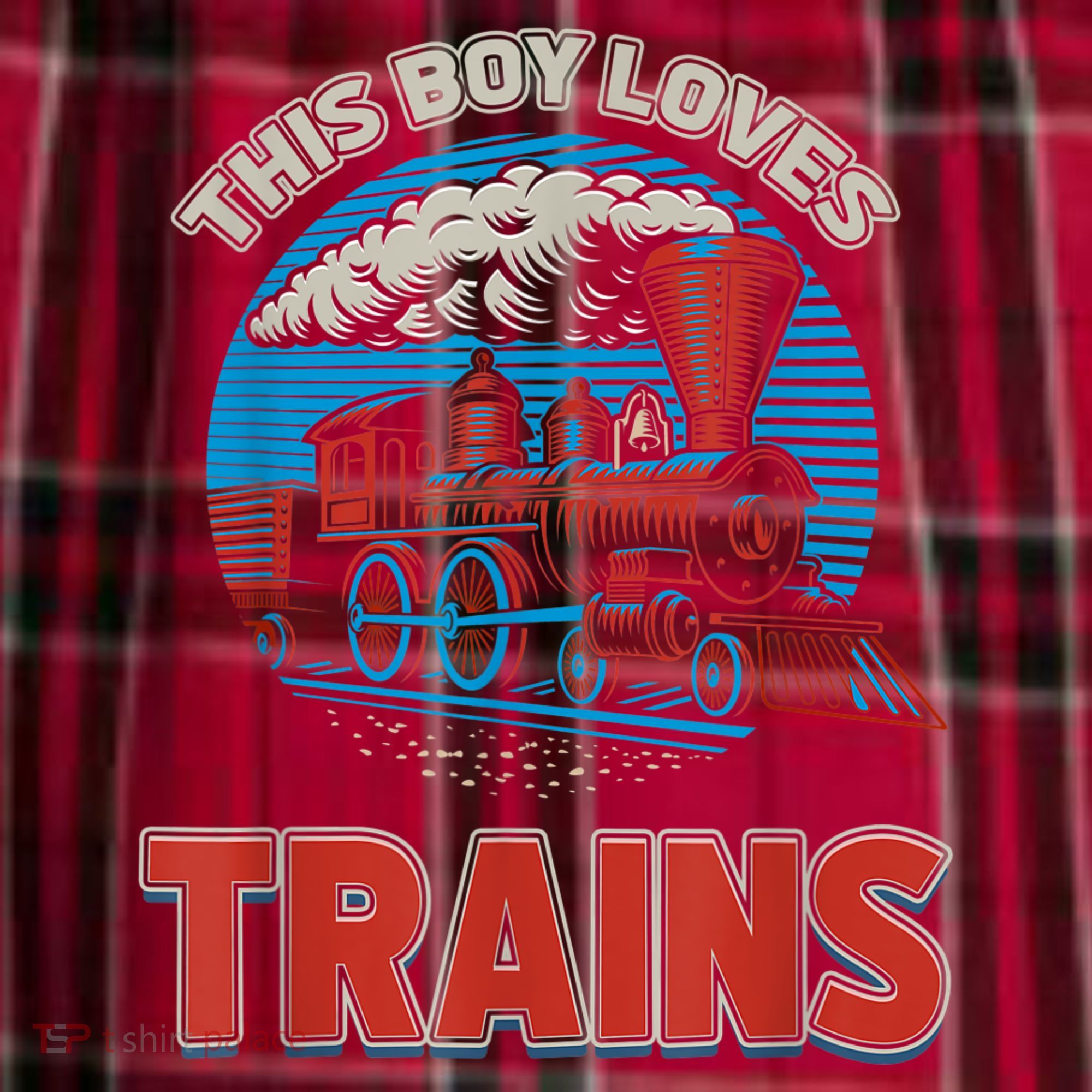 This Boy Loves Trains Locomotives And Wagon! Boys Train Women's Flannel Plaid Pajama Pants