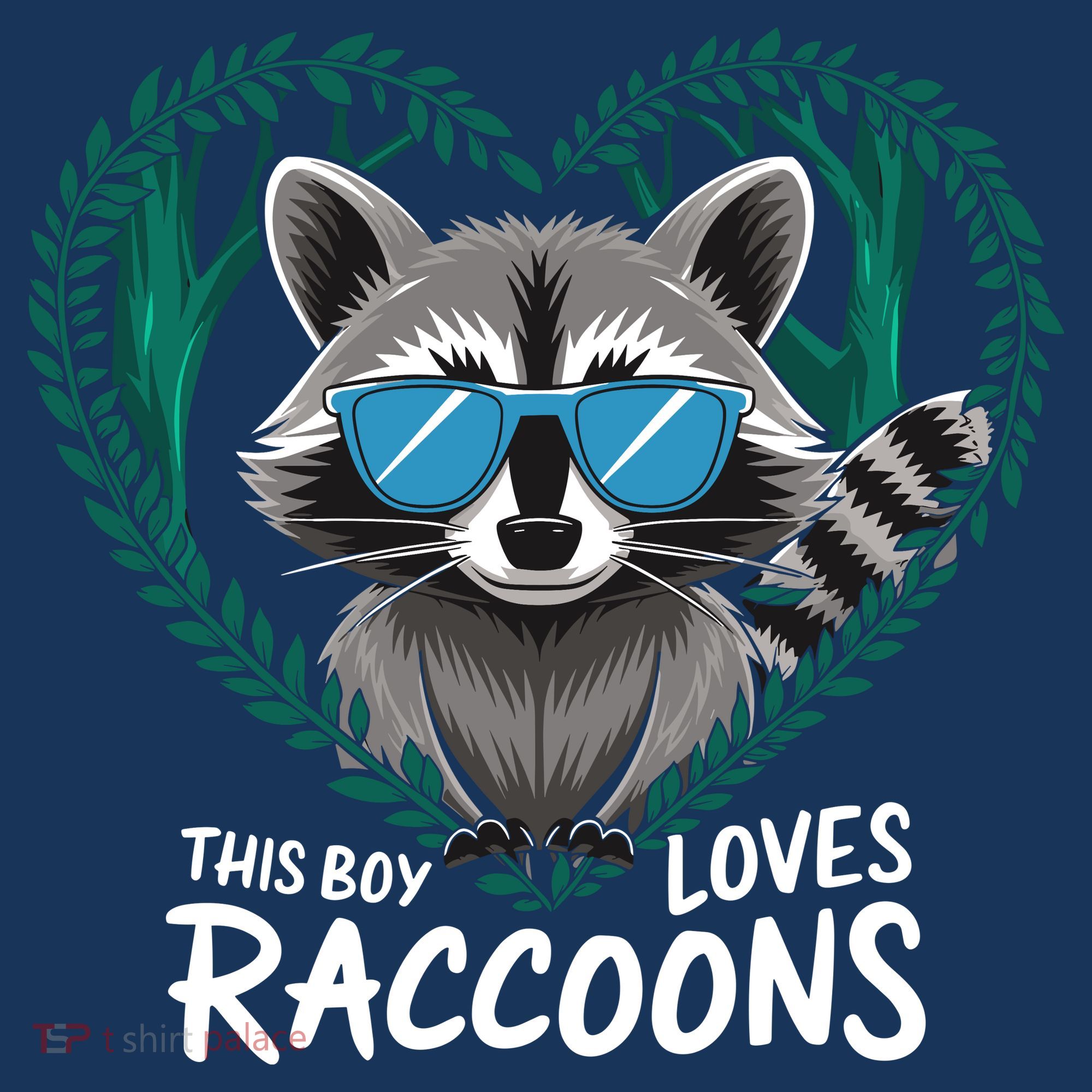 This Boy Loves Raccoons Cute Raccoon Wildlife For Boy Mousepad